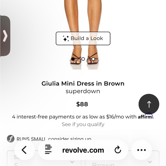 NWT REVOLVE Giulia Mini Dress in Brown Superdown still ON WEBSITE - Picture 4 of 9